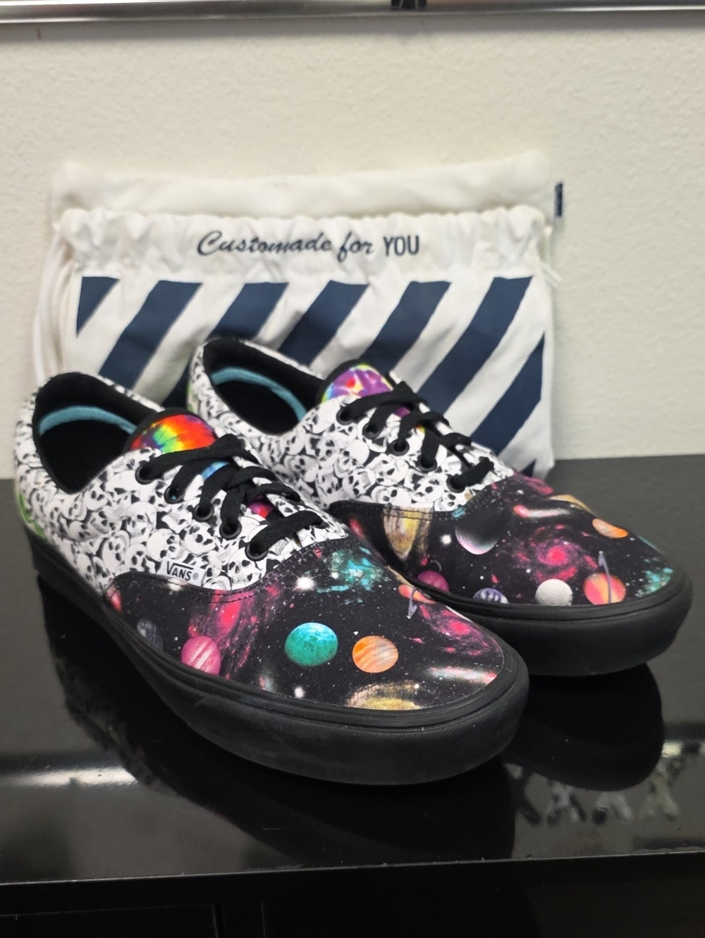 Vans Customs ComfyCush Era Galaxy Alien Skull Men 13 Women 14.5 New